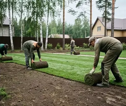 Газон в тени