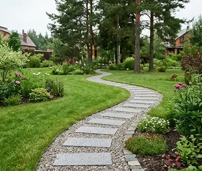 Дорогая плитка, вид как на даче