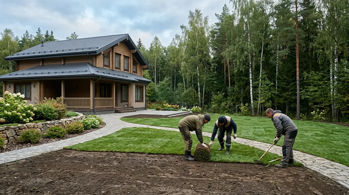Газон под ключ